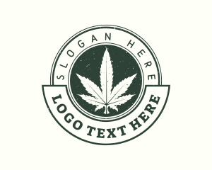 Marijuana Cannabis Badge logo