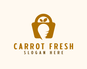 Carrot Shopping Bag logo design