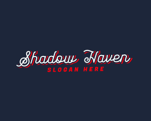 Cursive Shadow Script logo design