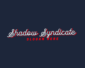 Cursive Shadow Script logo design