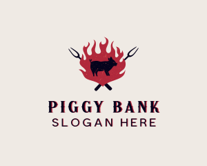 Carving Fork Pig logo