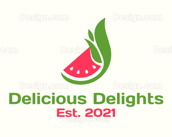 Watermelon Fruit Harvest Logo