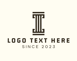 Simple Pillar Letter I logo