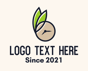 Clock Leaf Organic Time logo