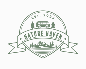 Nature Travel Van logo design