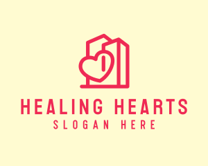 Red Heart Buildings logo design