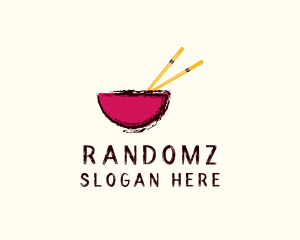 Asian Chopsticks Bowl Logo