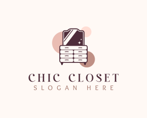 Dresser Mirror Furniture logo design