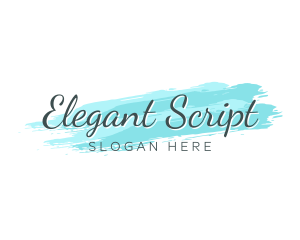 Feminine Watercolor Wordmark logo design