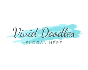 Feminine Watercolor Wordmark logo design