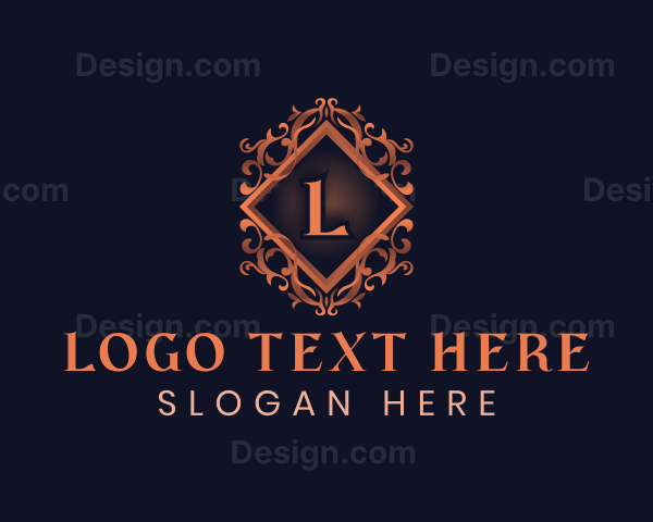 Elegant Floral Crest Logo