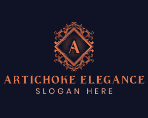 Elegant Floral Crest logo design