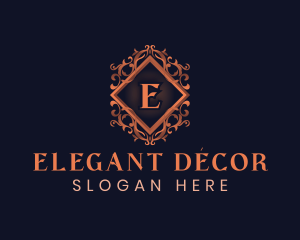 Elegant Floral Crest logo design