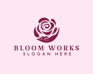 Flower Rose Wellness  logo design