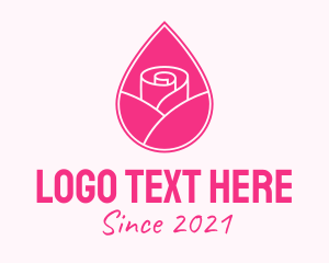 Pink Rose Droplet  logo