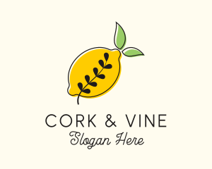 Natural Lemon Leaf logo design