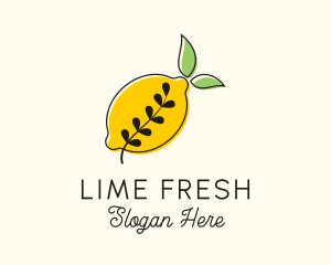 Natural Lemon Leaf logo design