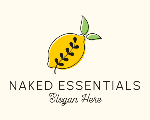 Natural Lemon Leaf logo design