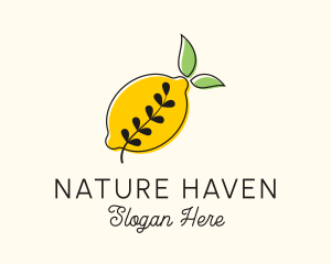 Natural Lemon Leaf logo design