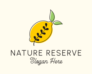 Natural Lemon Leaf logo design