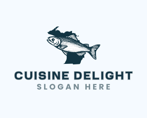 Michigan Whitefish Fishing logo design