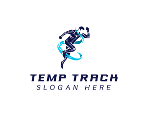 Running Athlete Exercise logo design