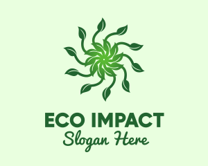Environment Leaf Sun logo