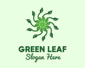 Environment Leaf Sun logo design