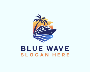 Beach Wave Cruise logo design