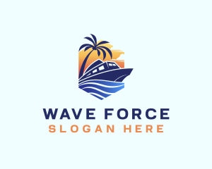 Beach Wave Cruise logo design