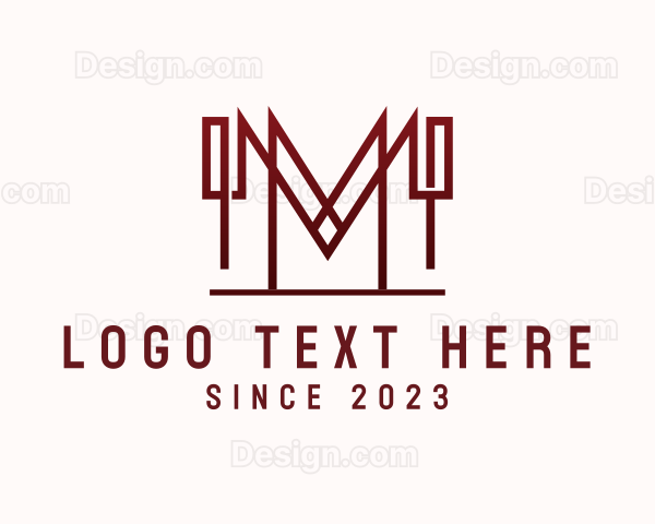 Elegant Professional Letter M Monoline Logo