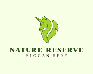 Natural Leaf Unicorn logo design