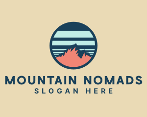 Rustic Mountaineering Badge logo design