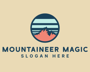 Rustic Mountaineering Badge logo design