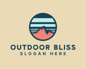 Rustic Mountaineering Badge logo design