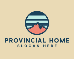 Rustic Mountaineering Badge logo design