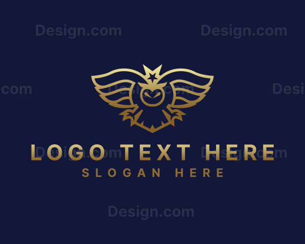 Gold Owl Wings Logo