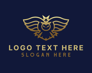 Gold Star Owl Wings logo