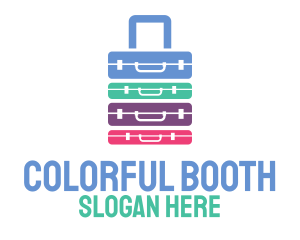 Colorful Briefcase Luggage logo design