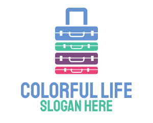 Colorful Briefcase Luggage logo design