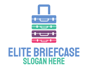 Colorful Briefcase Luggage logo design