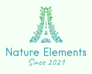 Nature Eiffel Tower  logo design