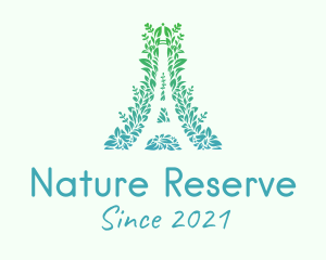 Nature Eiffel Tower  logo design