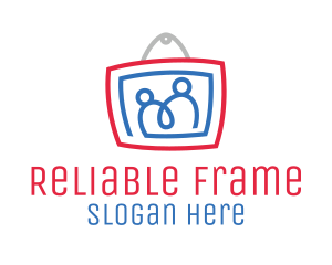 Monoline Couple Frame logo design