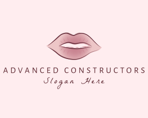 Watercolor Woman Lips logo design