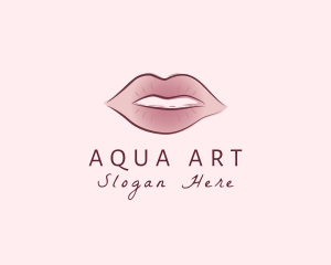 Watercolor Woman Lips logo