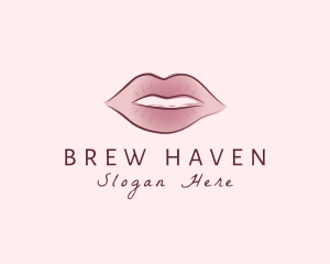 Watercolor Woman Lips logo design