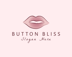 Watercolor Woman Lips logo design