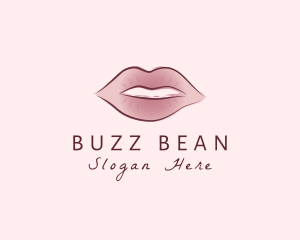 Watercolor Woman Lips logo design