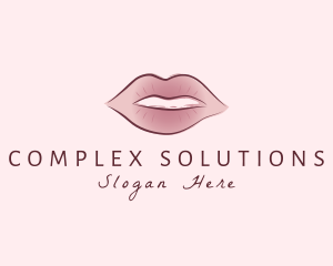 Watercolor Woman Lips logo design